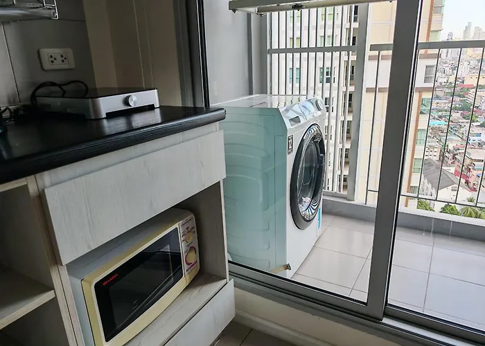 1br Walk 1min To Bts 3min Mall Tapra Wifi 500mb Apartamento *